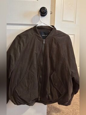 Massimo Dutti Women’s Dark Green Bomber Jacket